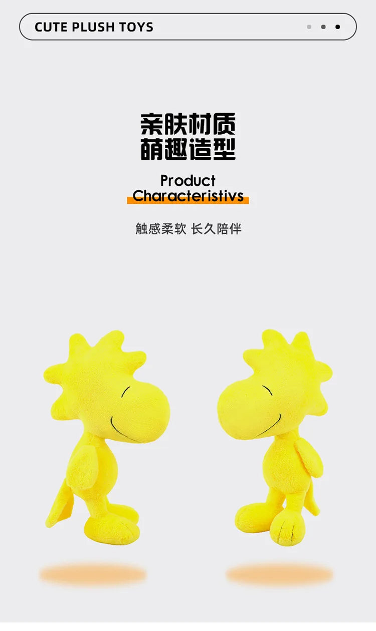 Cartoon Kawaii Snoopy and Woodstock Stuffed Doll Plush Toy Soft Cuddly Pillow Anime Kids Birthday Gift for Friends Wholesale