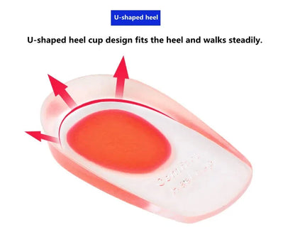 1Pair Spurs Pain Foot Shoe Insoles Silicone Gel Orthopedic Insole for Feet Height Increasing Shoe Pads Shock Absorbing Shoe Sole