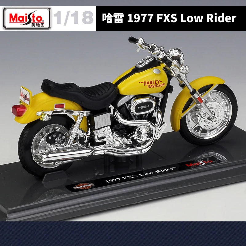 1 18 Scale Harley Davidson FXS Low Rider 1977 Diecast Motorcycle Model