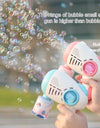 Electric Automatic Led Light Bubble Machine Bubbles Gun Summer Beach Bath