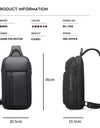 Oxford Trendy Waterproof Materials Men Chest Bag with Large Capacity Fashion Multi-Pockets Slim bag
