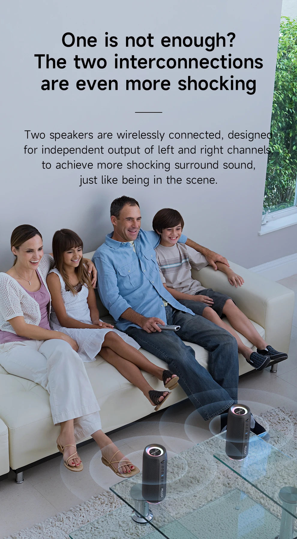 40W High-power Bluetooth Speaker 3D Stereo Bass Bluetooth Speaker Portable IPX5 Waterproof Suitable TWS Boom Box