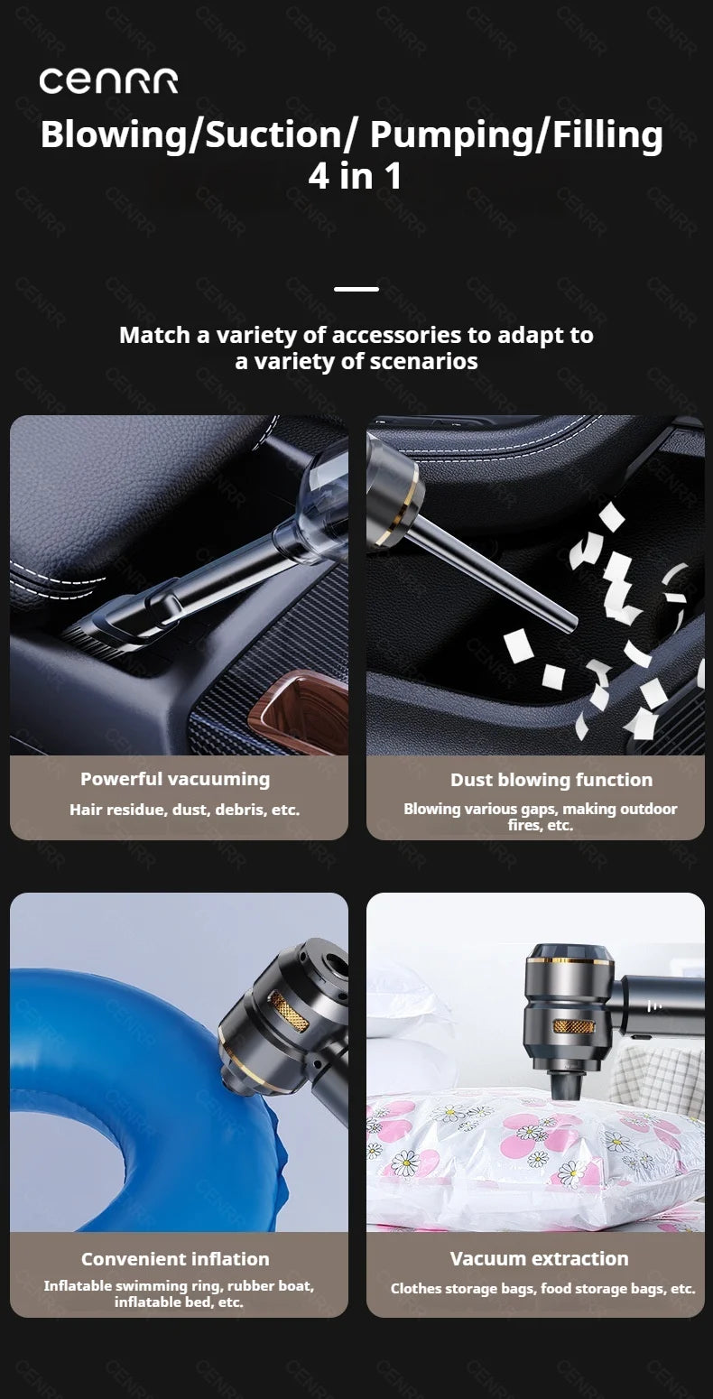 Powerful 998000PA Car Vacuum Cleaner Hand Held Portable Vacuum Cleaner For Car Wireless Cleaner Robot Cleaning Machine