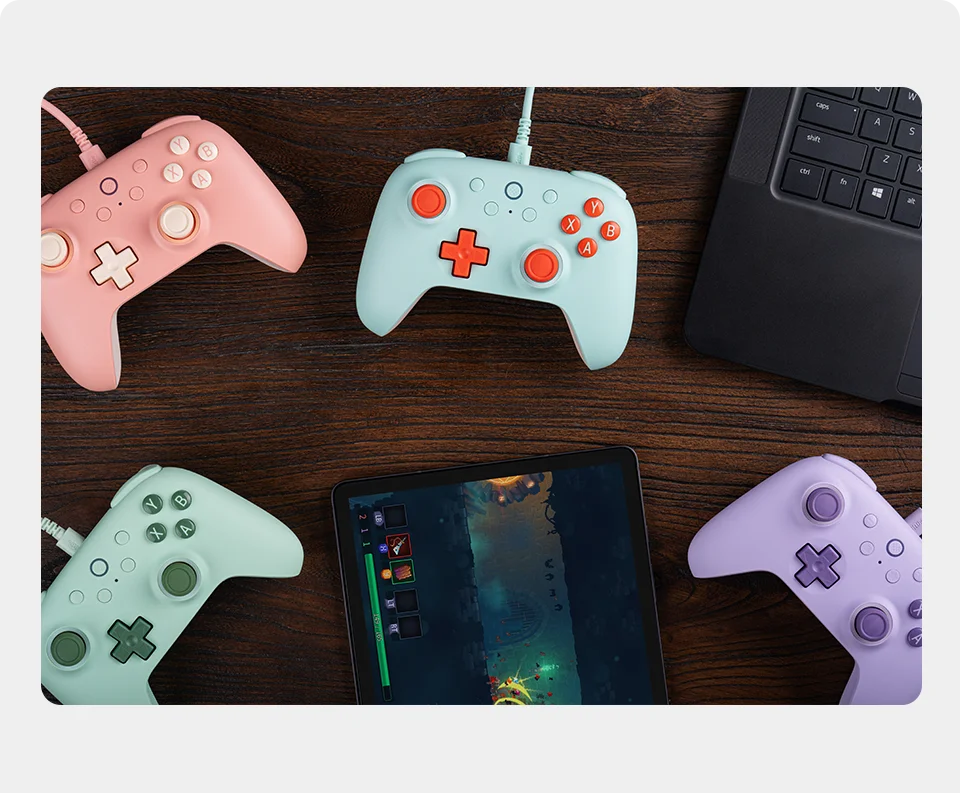 Wired Gaming Controller with Hall Effect Joysticks and Triggers for PC and Android