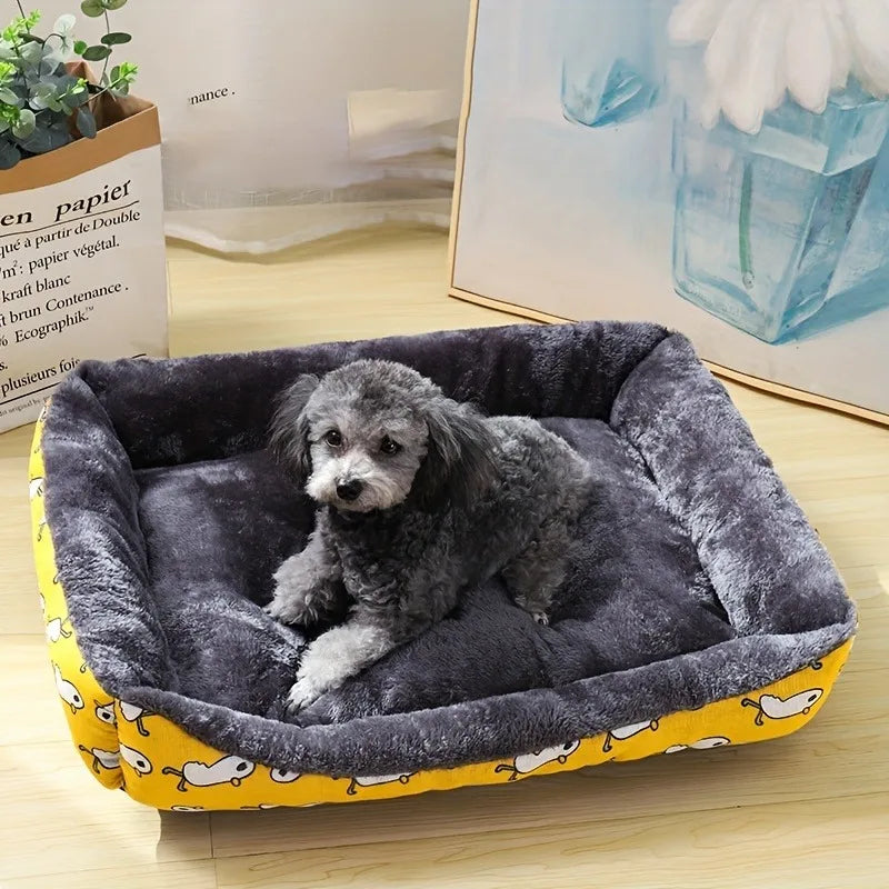Printed Winter Pet Bed Sofa Mat for Dogs and Cats