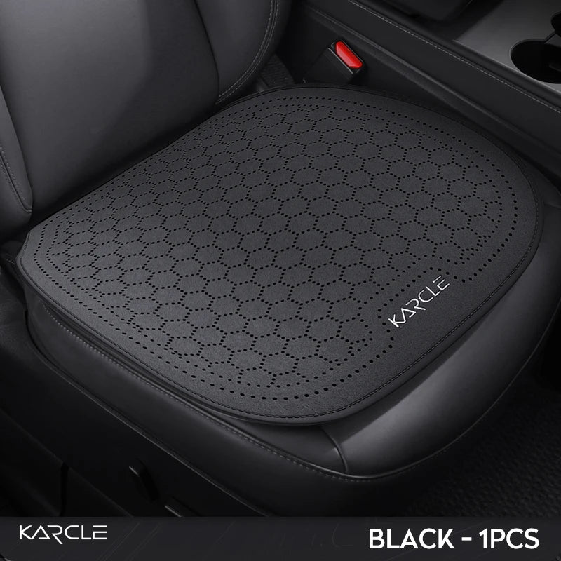 Car Seat Cushion Breathable Hole Universal Suede Car Seat Covers Front Rear Auto Seat Pads Four Season Car Chair Mat Accessories