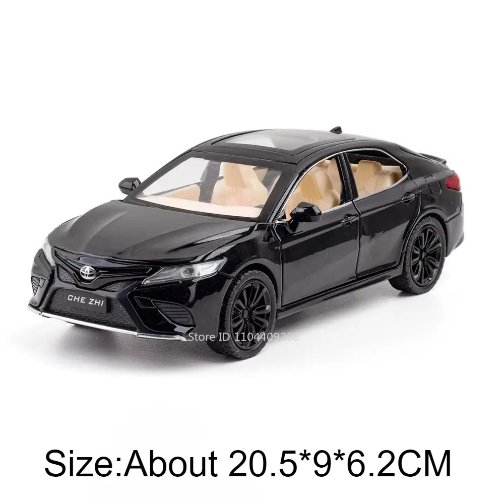 1:24 Scale RAV4 Camry Model Car Toy Metal Diecast Simulation Collection Sound & Light Vehicles Models Hobby Ornaments Gifts