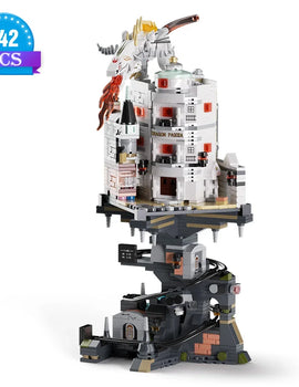 1000pcs Gringottses Wizard Tower Magic World Dragon MOC Building Bricks Set Blocks Toys for  Adult Birthday Gifts