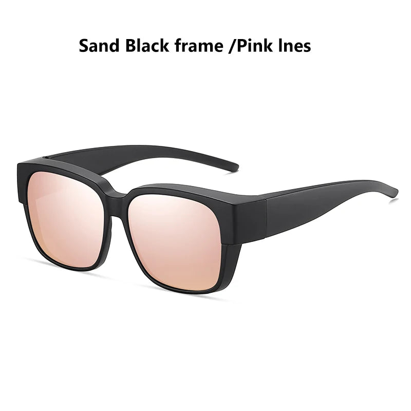 Fit Over Myopia Glasses Cover Polarized UV400 Anti-Glare Sunglasses for Men Women