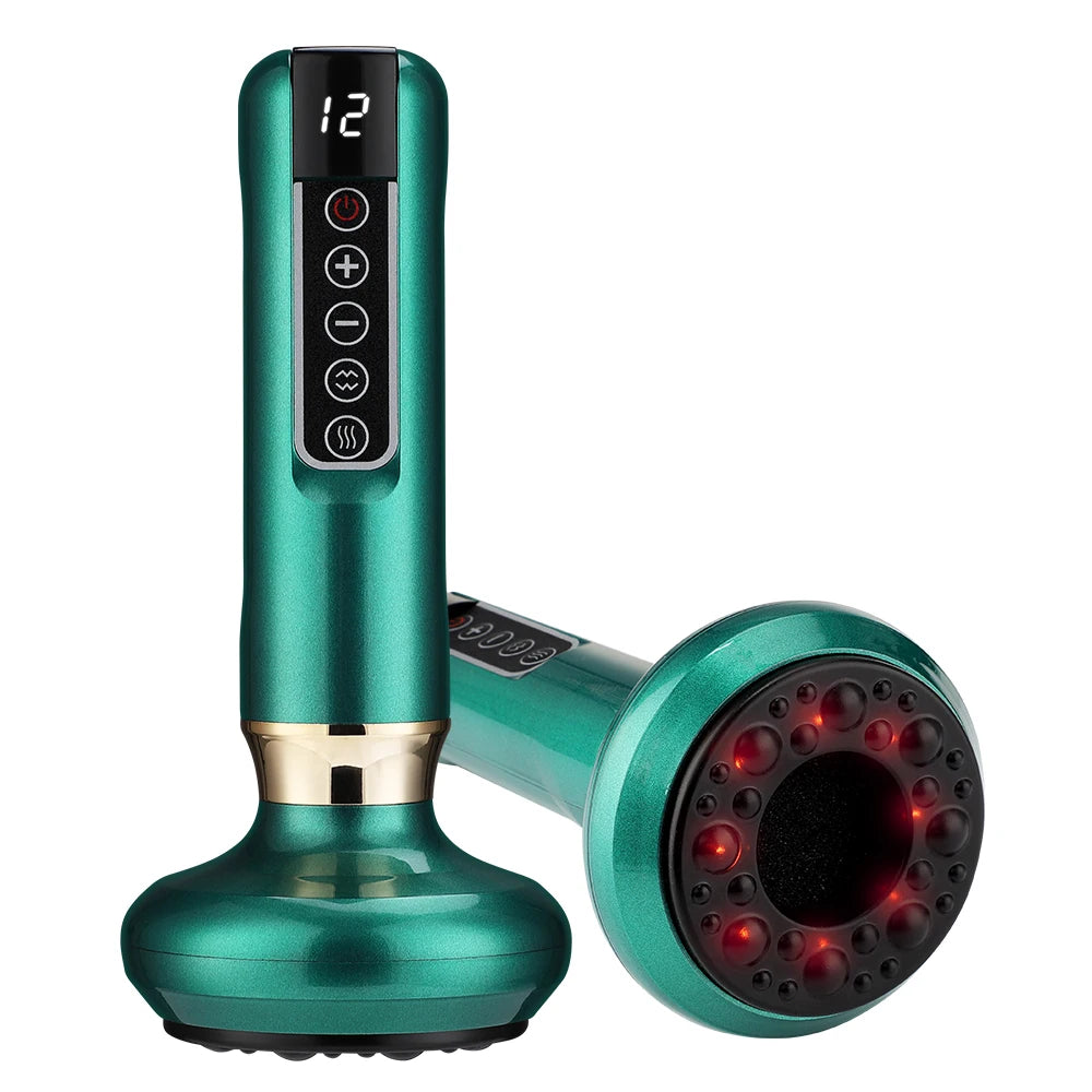 Electric Cupping Massager Vacuum Suction Cup GuaSha Anti Cellulite Beauty Health Scraping Infrared Heat Slimming Massage
