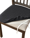 4pcs/set Stretch Dining Chair Seat Covers Jacquard Elastic Upholstered Chairs Cushion Slipcover Anti-Dirty Protector Removable