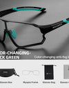 Photochromic Bicycle Glasses UV400 Goggle Large Frame Men Women Sports Bike Eyewear Sungless Adjustable Cycling Glasses