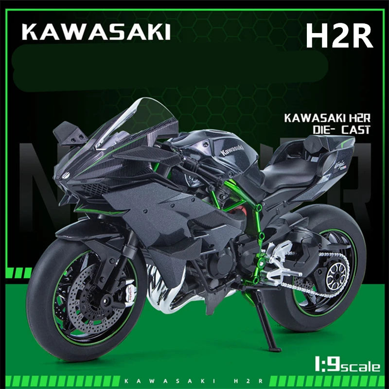 Diecast H2 H2R Racing Motorcycle Model 1 to 9 Scale