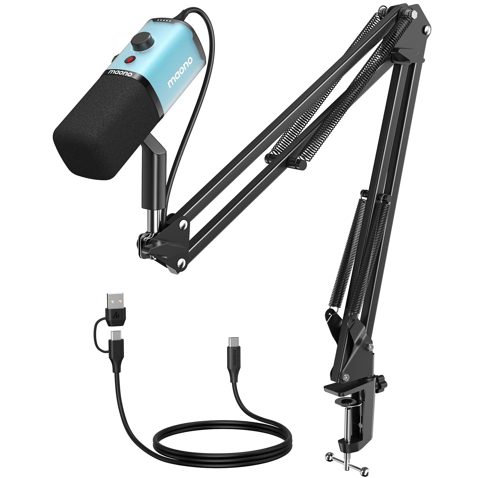 PD100X Dynamic Microphone Software Noise Reduction Included RGB gaming mic Enhances gaming experience Ideal for recording