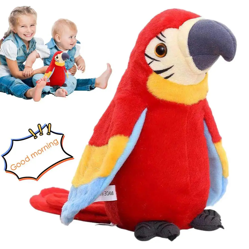 Parrot Talking Electronic Speaking Record Repeats Cute Soft Stuffed Animal Bird Doll Children Kids Baby Gift