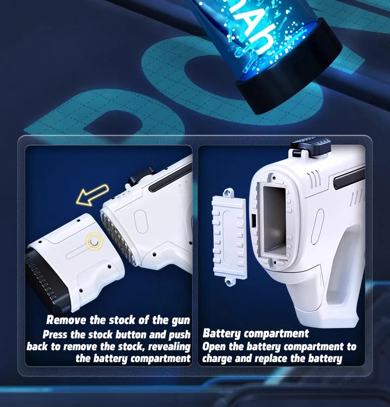 Fully Automatic Pulse Electric Water Gun with Fire Spray Effect Large Capacity Water Blaster