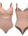 Women Body shaper Fajas  Lace V Neck Bodysuits Waist Trainer Tummy Control Shapewear Padded Seamless Thong Corsets