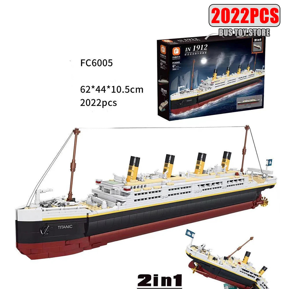 Military World War II Warship Battle Boat Building Blocks Sets The USS Enterprise CV-6 Bricks Toy For  Birthday Gift