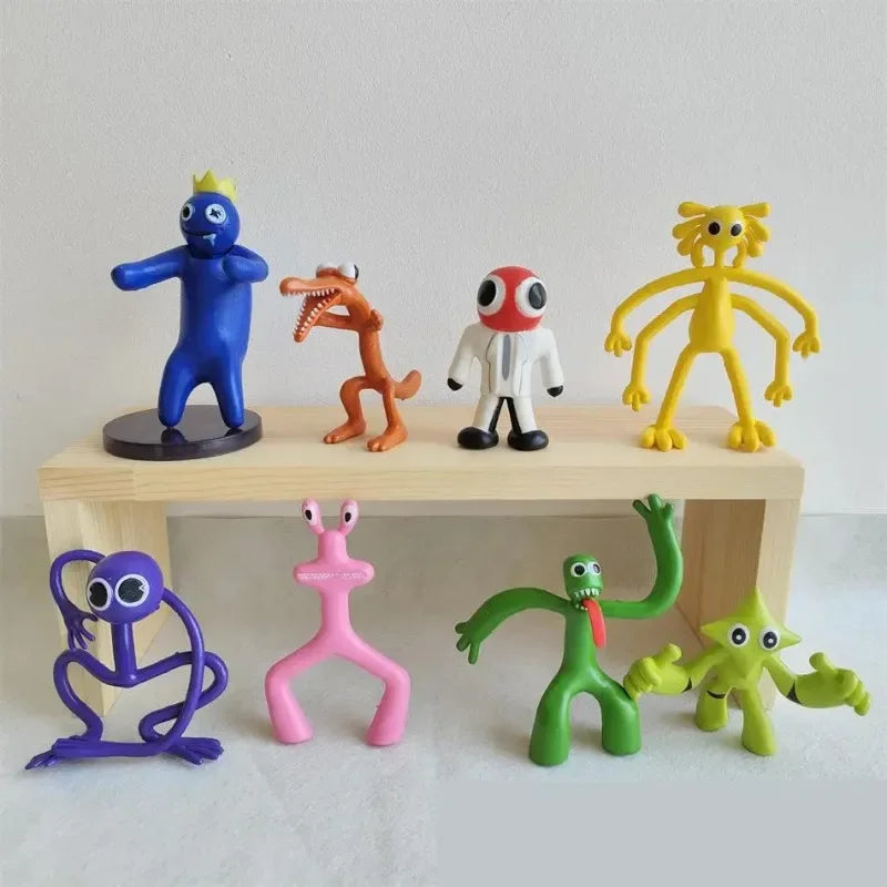Rainbow Friends Mini Figure Set 8 Piece PVC Game Character Models 6cm 10cm