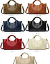 Leather Shoulder Bags For Women Ladies Luxury Handbag Crossbody Bag Zipper Messenger Solid Color Saddle Bag