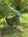 Portable Outdoor Camping Hammock with Mosquito Net and Canopy High Strength Parachute- Fabric Hanging Bed Hunting Sleeping Swing