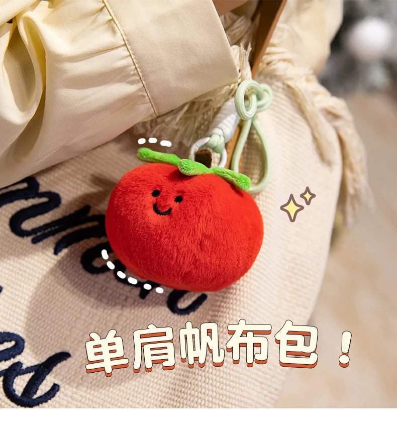 Cute Fruit and Vegetable Plush Pendant Backpack Charm