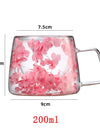 Double Wall Transparent Glass Coffee Cup with Handle Double-layer Heat Insulation High Temperature Juice Milk Cup