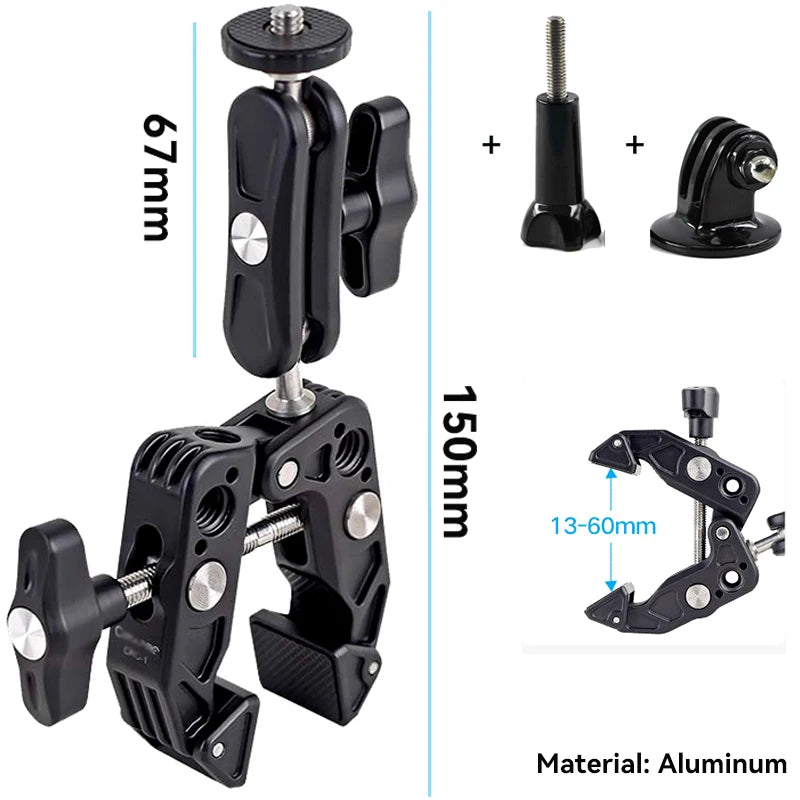 Action Camera Bicycle Motorcycle Handlebar Mount Selfie Stick Bracket