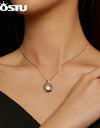 1CT Moissanite Waterdrop Necklace Earrings Lab Diamond 925 Sterling Silver Pendants