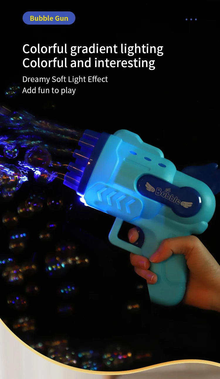 Light-Up Bubble Gun - 29-Hole Gatling Blaster for Boys & Girls 6-14 Years Old (battery & Bubble Liquid Not Included)