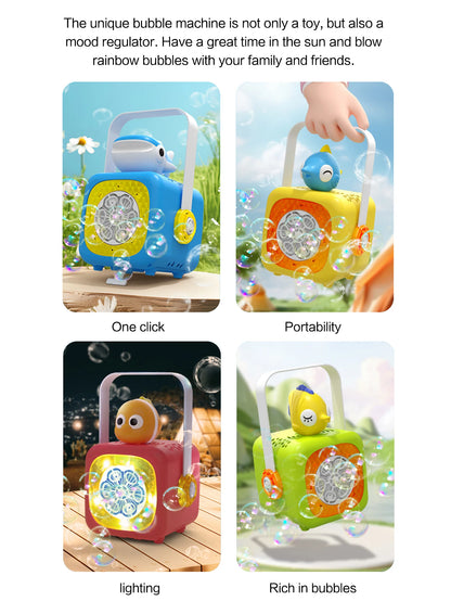 Small fish in the ocean Bubble Machine Outdoor Travel Continuous Bubble for Children (Excluding Bubble Liquid and Battery)