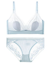 Women’s Lace Transparent Rabbit Ears Bra & Panties Set – Soft, Thin Push-Up Lingerie