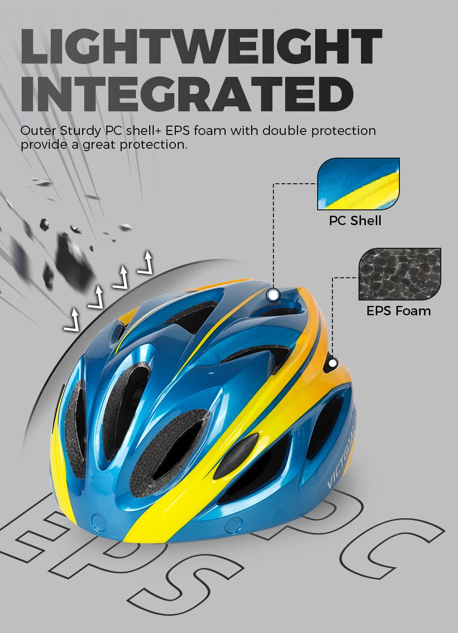 Ultra Light LED Cycling Helmet With Visor For Road And Mountain Bike