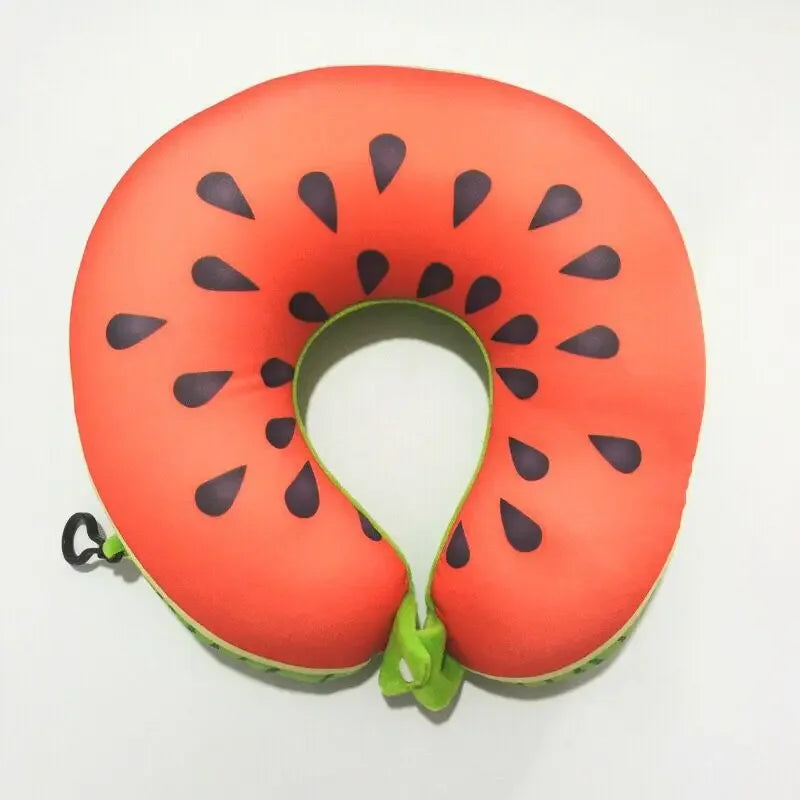 Travel Portable Fruit U Shaped Pillow Cushion Nanoparticles Neck Pillows Office Cervical Pillow Fruit Pattern Travel Pillows