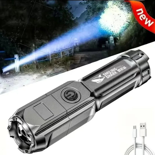 Portable LED Flashlight Rechargeable USB Zoom Torch 18650 Waterproof Tactical Light