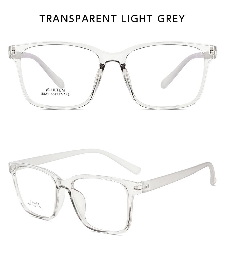 HONGMEI Ultralight and Comfortable Men's and Women's Glasses Frame TR90 Screwless Design Optical Prescription Glasses Frame 8821