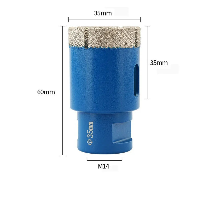 Dry Diamond Drilling Core Ceramic Tile Hole Saw Cutter Granite Marble Drill Bits Tiles Crowns with M14 Thread Opener