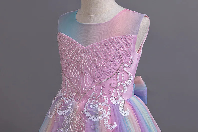 Girls Princess Ball Gown Fluffy Tulle Puffy Dress for Birthday Christmas Pageant Flower Girl Wedding Dress