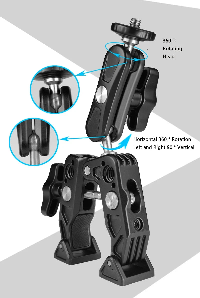 Action Camera Bicycle Motorcycle Handlebar Mount Selfie Stick Bracket
