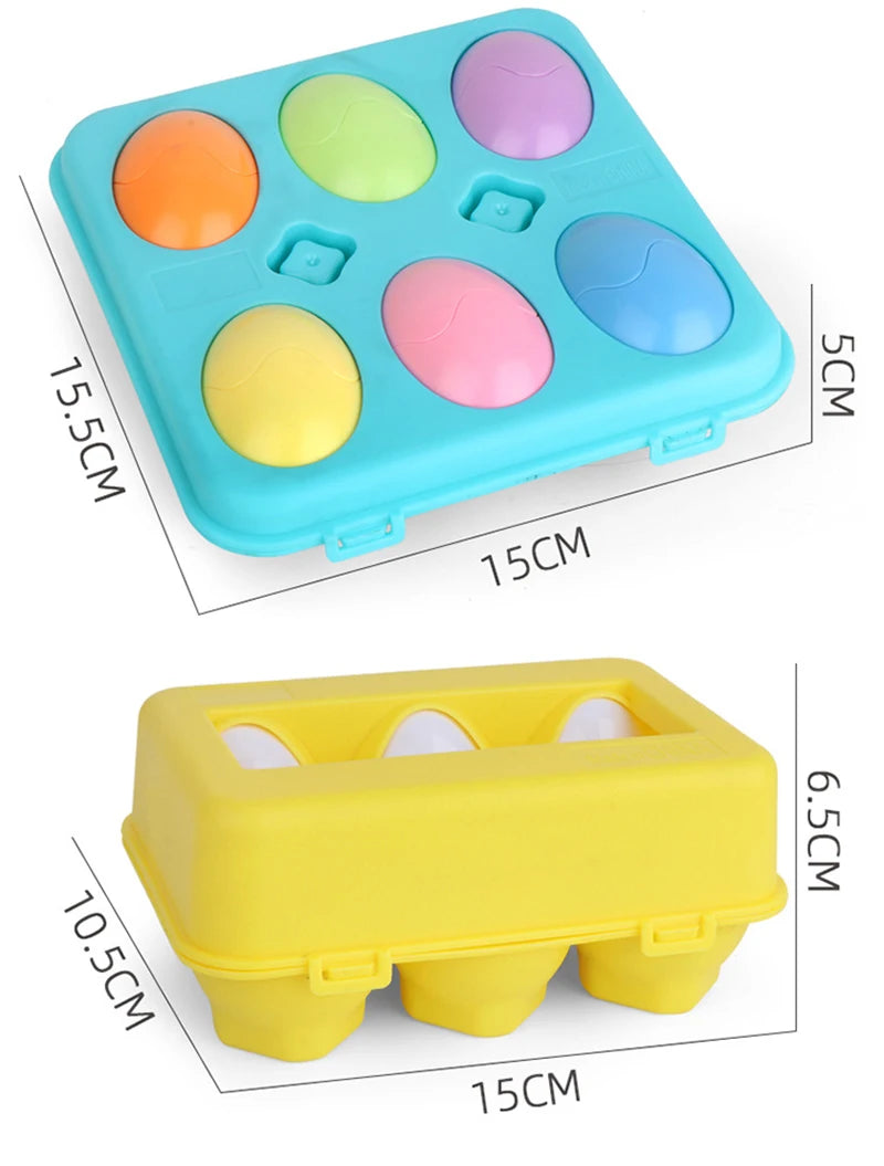 Eggs Toy 3D Puzzle Montessori Learning Education Math Toys Shape Match Smart Game For  Educational Easter Gifts