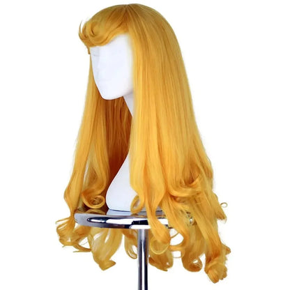 Girl Princess Elsa Anna Wig Kid Halloween Party Carnival Disguised Belle Wednesday Mermaid Rapunzel Aurora Snow White Ariel Hair