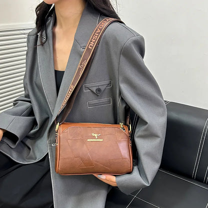 Splicing Shoulder Bag Soft Leather Female Wallet Crossbody Bag Messenger Bags Luxury Designer