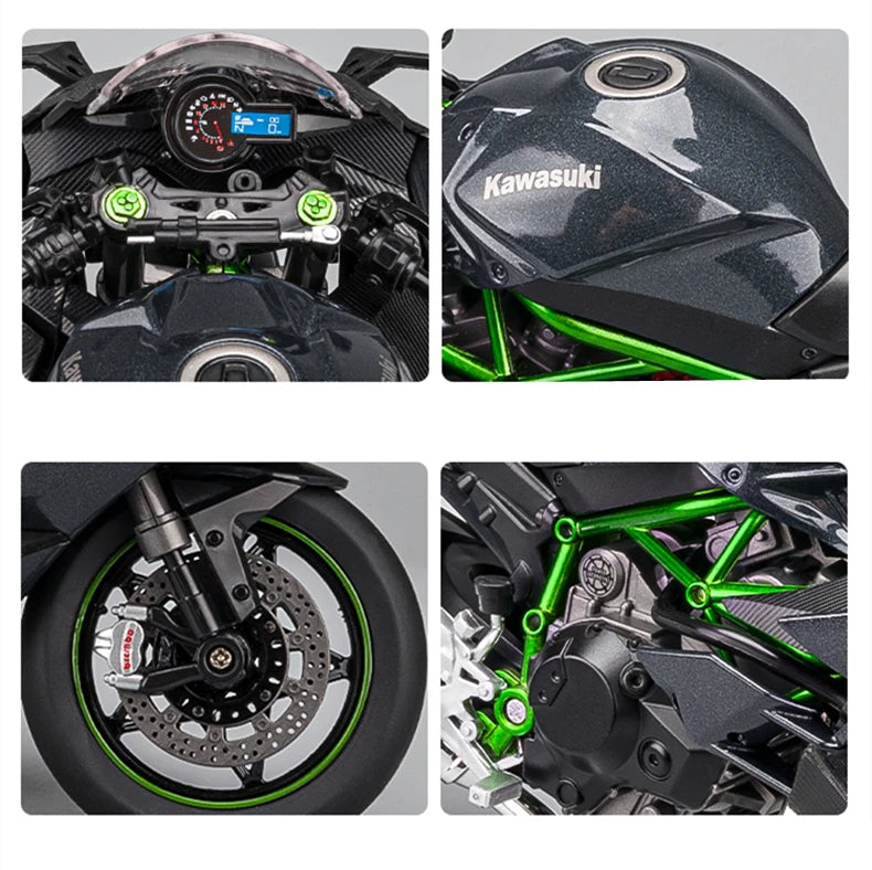 Diecast H2 H2R Racing Motorcycle Model 1 to 9 Scale