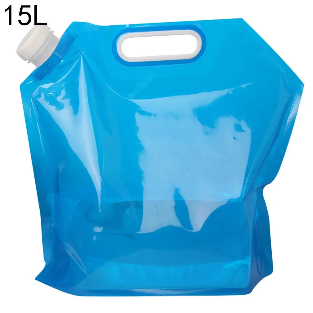 5/10/15L Outdoor Camping Water Bag Portable Folding Bucket Large Capacity Water Container with Handle Travel Camping Supplies