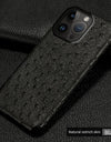 100% Natural Ostrich Leather Phone Case for iPhone 16 15 14 Pro Max 14Pro 16 Plus 15Pro 16Pro luxury Back Cover
