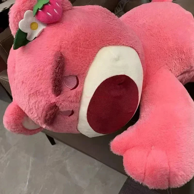 Disney Toy Story Lotso Cute Bear Strawberry Sofa Plush Pillow Stuffed Toys  Girls Friends Festivals Birthday Gift