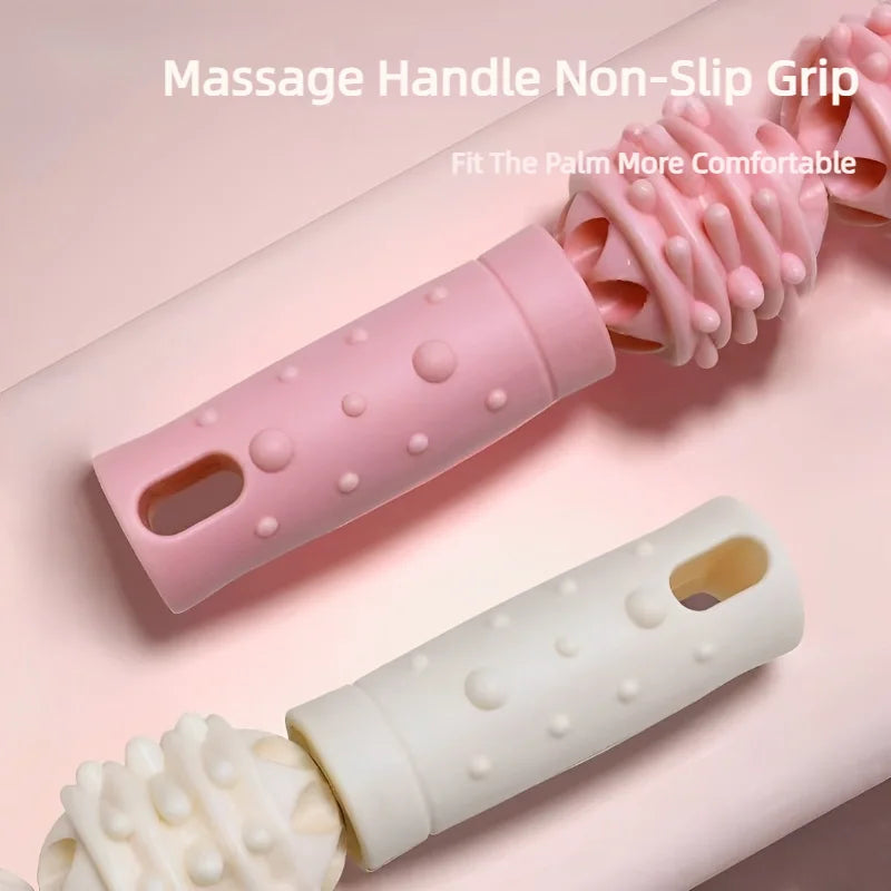 4 Ball Roller Muscles Massage Stick Relaxation Yoga Fitness Wolf Tooth Fascia For Calves Thighs Quadriceps Arms Forearms