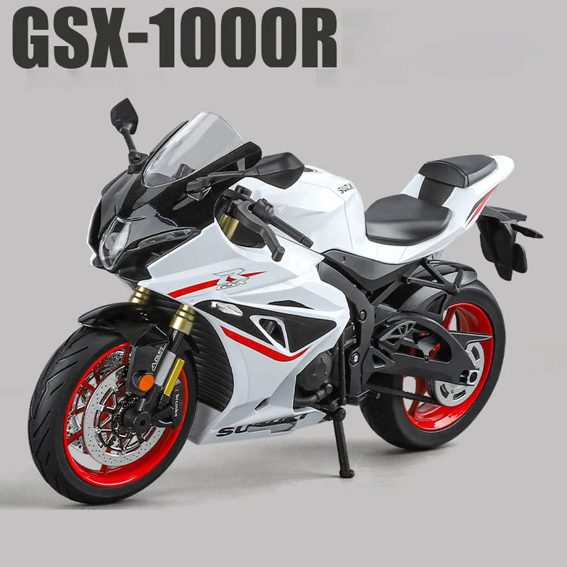 1:9 Kawasaki H2R Ninja V4S S1000RR Alloy Die Cast Motorcycle Model Toy Vehicle Carrying lights Off Road Autocycle Toys Car