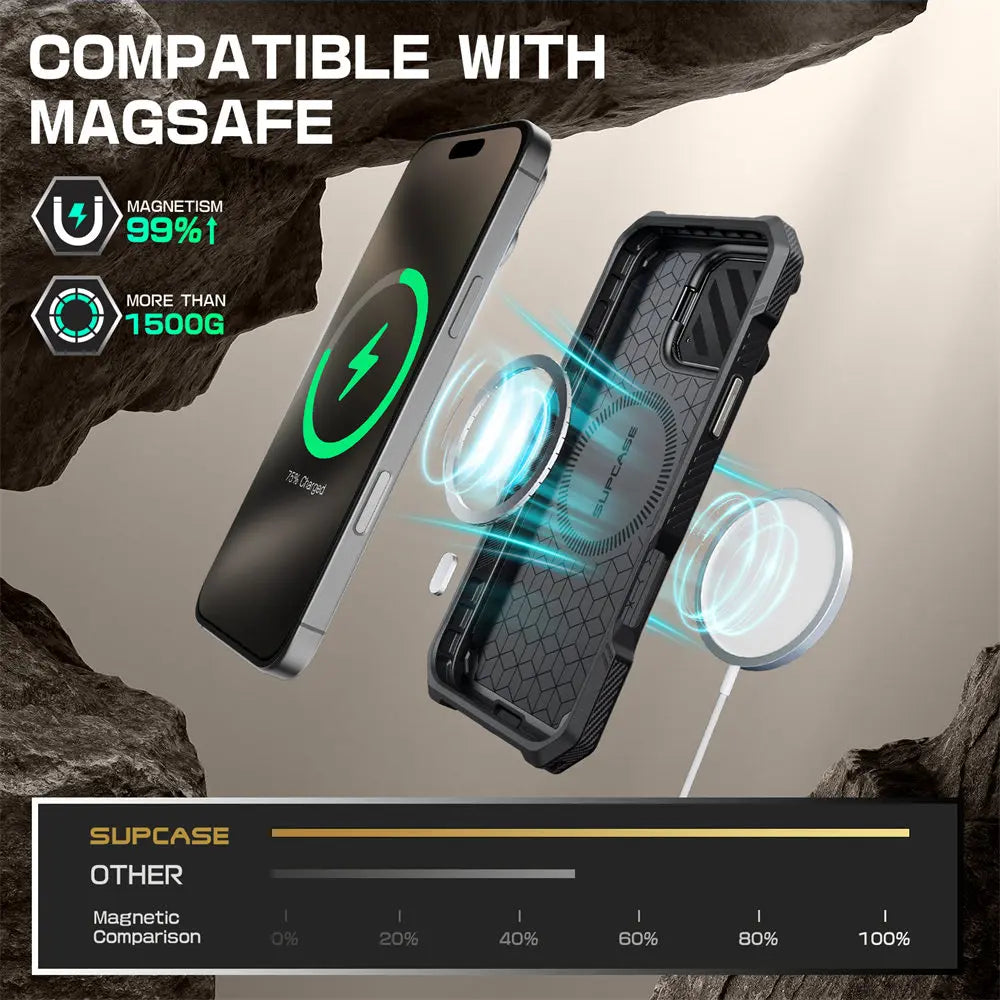 For iPhone 16 Pro Case 6.3" 2024 UB Mag XT Heavy Duty Rugged Strong  Phone Case with Camera Cover