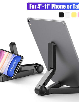 Portable Foldable iPad Stand Compatible 4"-11"Tablet Phone Desktop Plastic Holder For Xiaomi Samsung Huawei Phone Tablet Stand